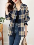Women's Stylish Plaid Shirt - Comfortable, Elegant, Perfect for Casual Wear