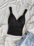 Women's Summer New Solid Color Pleated Casual Vest